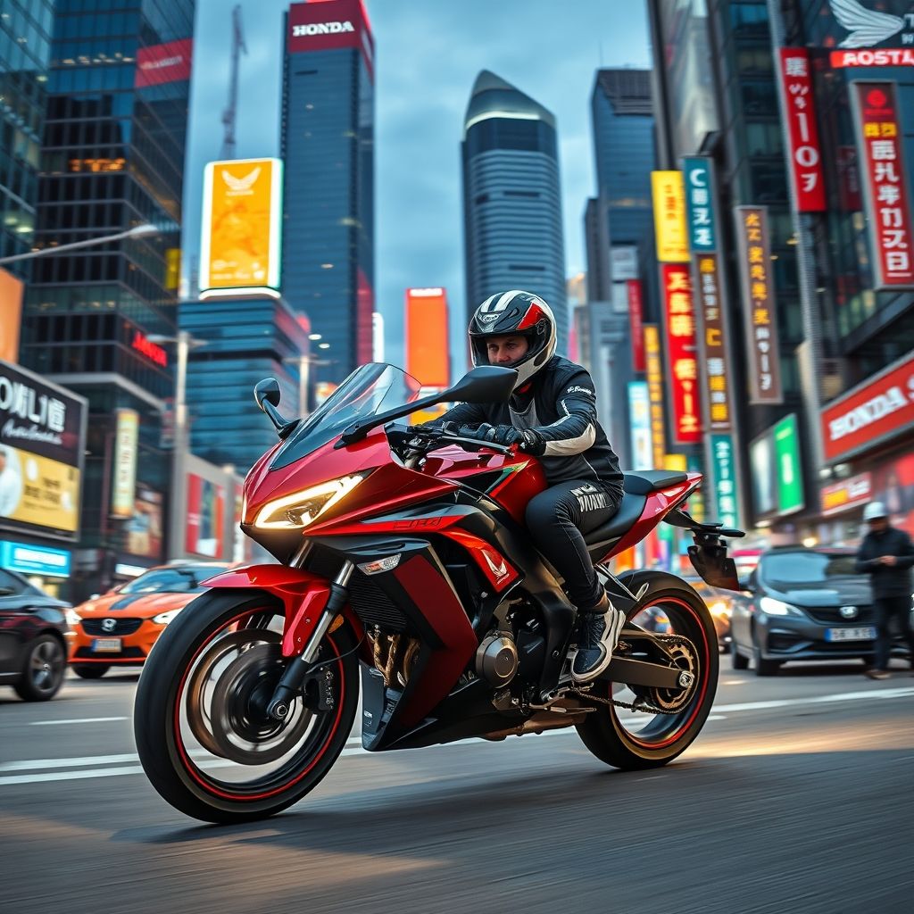 การขับขี่ CBR650R 2026 ในเมืองใหญ่